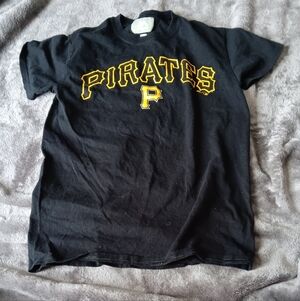 Majestic Black and Gold Pirates Short Sleeve Tee